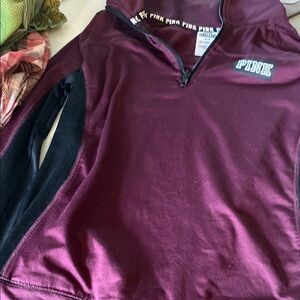 PINK Victoria's Secret Maroon V-Neck Sweater